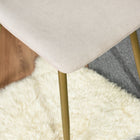 FurnitureR Dining Side Chair - Beige - 4 Pack-High cushioned full back to help keep your back supported and aligned