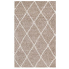 Modway - Toryn Réseau en losange Tapis 5 pi l x 8 pi L Shag Area - Beige et ivoire-Tapis Diamond Trellis Area Shag