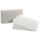 Oxford White Commercial Index Cards - 3" x 5" - Ruled - 2 Packs of 1000-Ruled on one side for fast, legible note taking
