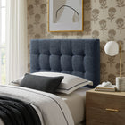 Modway Lily Upholstered Twin Size Headboard - Navy Chenille-Biscuit Tufted Design