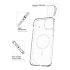 TUFF8 Clear Mag Case, Tempered Glass, 30W PD Charger Bundle - iPhone 15 Pro-Tempered Glass Screen Protector: Keep your screen pristine with our ultra-clear, high-strength tempered glass, providing superior defense against scratches and impacts.