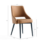 Manhattan Comfort - Chaise de salle à manger moderne Tremont 55,1 cm en similicuir rembourré - Saddle-Revêtu d’un similicuir luxueux avec des coutures raffinées