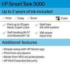 HP Smart Tank 5000 All-in-One Printer-Best for low-cost, high-volume printing - up to 2 years of Original HP Ink included; get up to 6,000 black or colour pages right out of the box