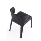 Manhattan Comfort - Lot de 2 chaises de salle à manger Conrad 52 cm style mid-century modern, revêtement en similicuir noir-Livré chez vous entièrement assemblé Aucun assemblage requis