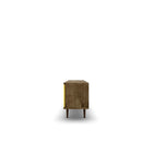 Manhattan Comfort Liberty MDP and MDF 62.99"W TV Stand, Rustic Brown and Yellow (201AMC94)-Includes 1 Media Hole for Wire Management.