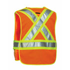 Forcefield  Veste de sécurité Econo détachable en 5 points, orange, taille unique-Poche pour radio et deux poches inférieures à fermeture Velcro