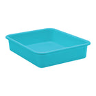 Teacher Created Resources - Grand bac à courrier en plastique bleu sarcelle, paquet de 6-Les plateaux peuvent être empilés pour un rangement facile.