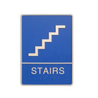 Futech - Salle de bain Signer les escaliers en braille - Bleu - Paquet de 2-6 po L x 8 po H x 1-1/4 po P