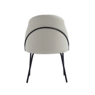 Manhattan Comfort Gracie 24.2" Modern Leatherette Upholstered Dining Chair - Stone and Black-Minimal Assembly Required. Hardware Included