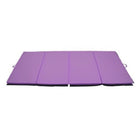 Soozier Folding Gymnastics Tumbling Mat - Exercise Mat with Carrying Handles for Yoga - MMA - Martial Arts - Purple - 4' W x 8' L x 2" D-Cartwheel mat perfect for tumbling, exercise programs, pilates, stretching, yoga, martial arts, gymnastics, daycare activities, and more 