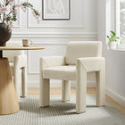 Modway Daven Fabric Upholstered Dining Chair - Ecru-High-Density Foam Cushion