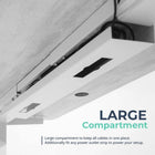 MotionGrey Under Desk Cable Management Tray - Cord Organizer for Standing Desks & Workstations - White-5