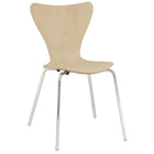 Modway Revolve 3-Piece Dining Set - White Natural-Stackable