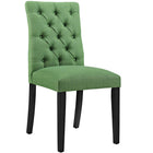 Modway Duchess Fabric Dining Chair - Green - 2 Pack-Solid Rubberwood Legs