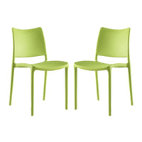 Modway Hipster Dining Side Chair - Green - 2 Pack-Modern dining side chair
