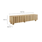 Modway Sorren Scalloped 71" Wood TV Stand - Natural-Scalloped Door Design