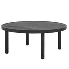 Modway Terrace 35" Outdoor Patio Aluminum Round Coffee Table - Graphite-Powder-Coated Aluminum Frame