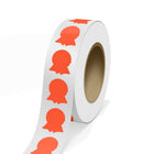JAM Paper - Rouleaux d'étiquettes standard - en forme de ruban - 1 5/8 x 2 - rouge fluo - 125 étiquettes/rouleau-Couleur : Rouge fluo | Faites ressortir votre courrier avec des étiquettes d'adresse d'expédition colourées.