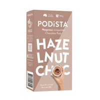 PODiSTA Chocolate Hazelnut Nespresso Original Line Capsules - 60 Pack-A rich, nutty, sweet flavour. For an even creamier texture, brew one shot and add steamed or frothed milk