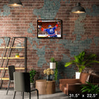 Leon Draisaitl Oilers 2025 SCF OT Celebration - Framed Canvas - 31" x 22"-Officially licensed by the NHL and NHLPA