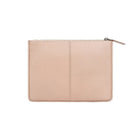 Ashlin Designer - Grande pochette Emerson en cuir foulonnE naturel pour iPad/MacBook de 11 po - or rose-Livré avec une fermeture à glissière en métal YKK avec un extracteur en cuir