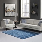 Modway Frame Transitional Moroccan Trellis Area Rug - 8 ft W x 10 ft L - Moroccan Blue amd Light Blue-Tight Low Pile Weave