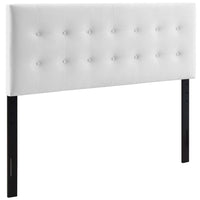Modway Emily Biscuit Tufted Performance Velvet Full Headboard - White-Luxurious Modern Full Headboard
