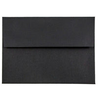 JAM Paper A6 Invitation Envelopes - 4.75 x 6.5 - Black Linen - 50 Pack-Envelope Features: Straight gummed flap closure, high quality linen paper finish, made with 30% recycled materials