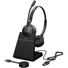 Jabra Engage 55 SE USB-A UC Stereo Wireless Headset with Stand - Unified-Stereo sound & wideband audio, optimized for speech clarity