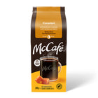 McCafé Premium Caramel Flavoured Medium Roast Ground Coffee - 290 g-McCafé Caramel coffee is made from 100% Arabica coffee beans that are traditionally fire-roasted to create our signature Premium Roast Coffee blend, roasted to medium, which yields a balanced flavour and rich aroma.