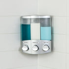 Better Living Euro Dispenser Trio - Satin Silver-Installs in minutes without tools, using waterproof silicone adhesive and 2-way tape (included)