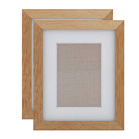Decent Living - Cadre photo en bois massif - Teck doré - 8x10pouce - Paquet de 2-Bois massif 100 % naturel (Okan/Teck)