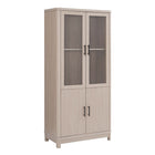 Manhattan Comfort Jodie 31" Mid-Century Modern Bookcase - Whitewashed Oak-Features Beautiful Wood Grain Finish