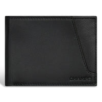 Champs - Portefeuille à aile supérieure en cuir Iconic - Noir/Noir-Portefeuille à aile supérieure en cuir dans une boîte cadeau