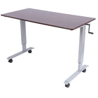 Luxor 60" Crank Adjustable Stand Up Desk-Overall dimensions of 59"W x 29.5"D with variable height between 29"- 42.75"H