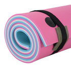 HOMCOM Floating Mat with Storage Straps - 7.5' x 4' - Blue/Pink-Tethers included to prevent you and the mat from drifting away

