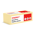 Staples Recycled Stickies Self-Stick Notes - 1-3/8" x 1-7/8" - Yellow - 12 Pack-High-quality adhesive notes for quick messages, flagging reminders and indicating corrections