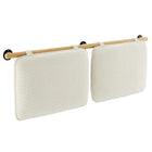 Modway Anela Wall-Mounted Chenille Upholstered Queen Headboard - Cream Natural-Queen Size Floating Headboard