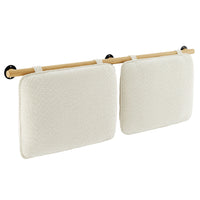 Modway Anela Wall-Mounted Chenille Upholstered Queen Headboard - Cream Natural-Queen Size Floating Headboard