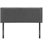Modway Camille Upholstered Fabric Queen Headboard - Grey-Solid Wood Frame