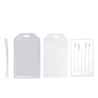Beslayn - Étiquettes de bagages lourdes avec boucles en plastique - Couverture de fenêtre et inserts inclus - Transparent - Pack de 10-Tient votre carte de visite ou l'insert inclus