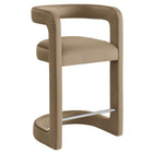 Modway Winslow Performance Velvet Counter Stool - Taupe-Barrel Back Design
