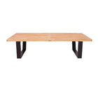 Nicer Furniture - banc en bois Nelson - naturel - 60"-Construit à partir de bois dur massif avec siège à lattes ouvertes et finition naturelle