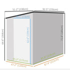 Outsunny Lean-to Outdoor Shed with Lock - 4' x 8' - Dark Grey-Lock-on door ensures security for the storage house, with lock and keys included 