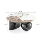 Manhattan Comfort - Table basse Laurel moderne et glamour 80 cm (31,49 po) - Noir-Caractéristiques Base contemporaine en acier inoxydable