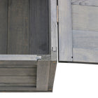 PawHut - Maison en bois pour tortue, habitat intérieur/extérieur pour tortue, gris-Le toit en maille offre une circulation d'air optimale pour votre tortue 