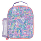 Jump Lunch Bag with 2 Containers - Purple-Water bottle pocket