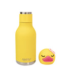 ASOBU - Bouteille Bestie Canard - Acier inoxydable isolé sous vide - Paille en silicone - 16 oz-Tête d'Animal En Silicone Détachable