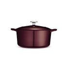 Tramontina - Faitout 5,5 pintes en fonte émaillée avec couvercle - Rouge majolique-Design élégant et résistant : Doté d’un extérieur en émail porcelaine avec une finition pulvérisée, offrant durabilité et une touche élégante pour compléter toute cuisine