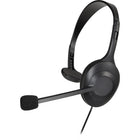 Audio-Technica ATH-101USB Single-Ear USB Computer Headset - Black-Reversible Design - Wearable on the left or right side by rotating the microphone arm 120 degrees to the left or right